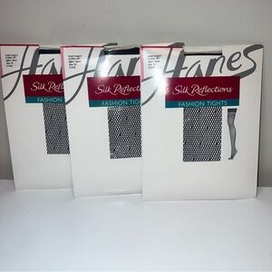 Hanes Silk Reflections Black Fashion Tights